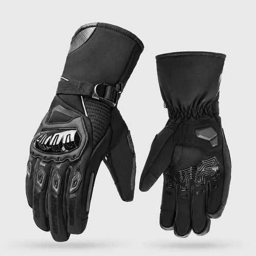Alpenwarm Winter-Motorradhandschuhe in Schwarz