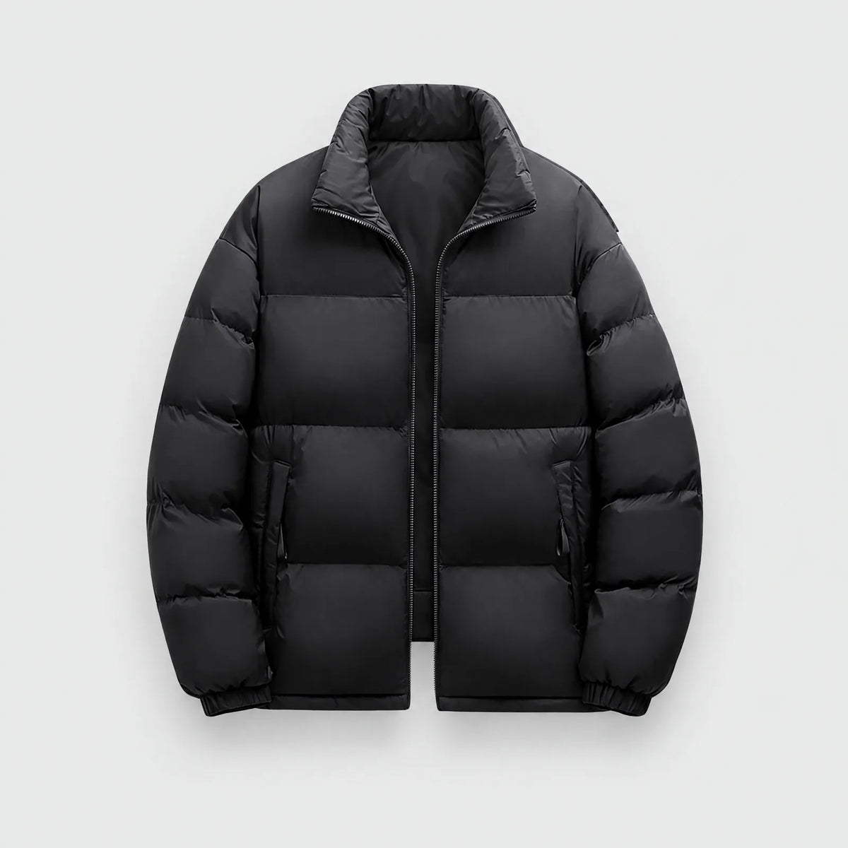 Alpenwarm beheizte Steppjacke in Schwarz, Vorderansicht