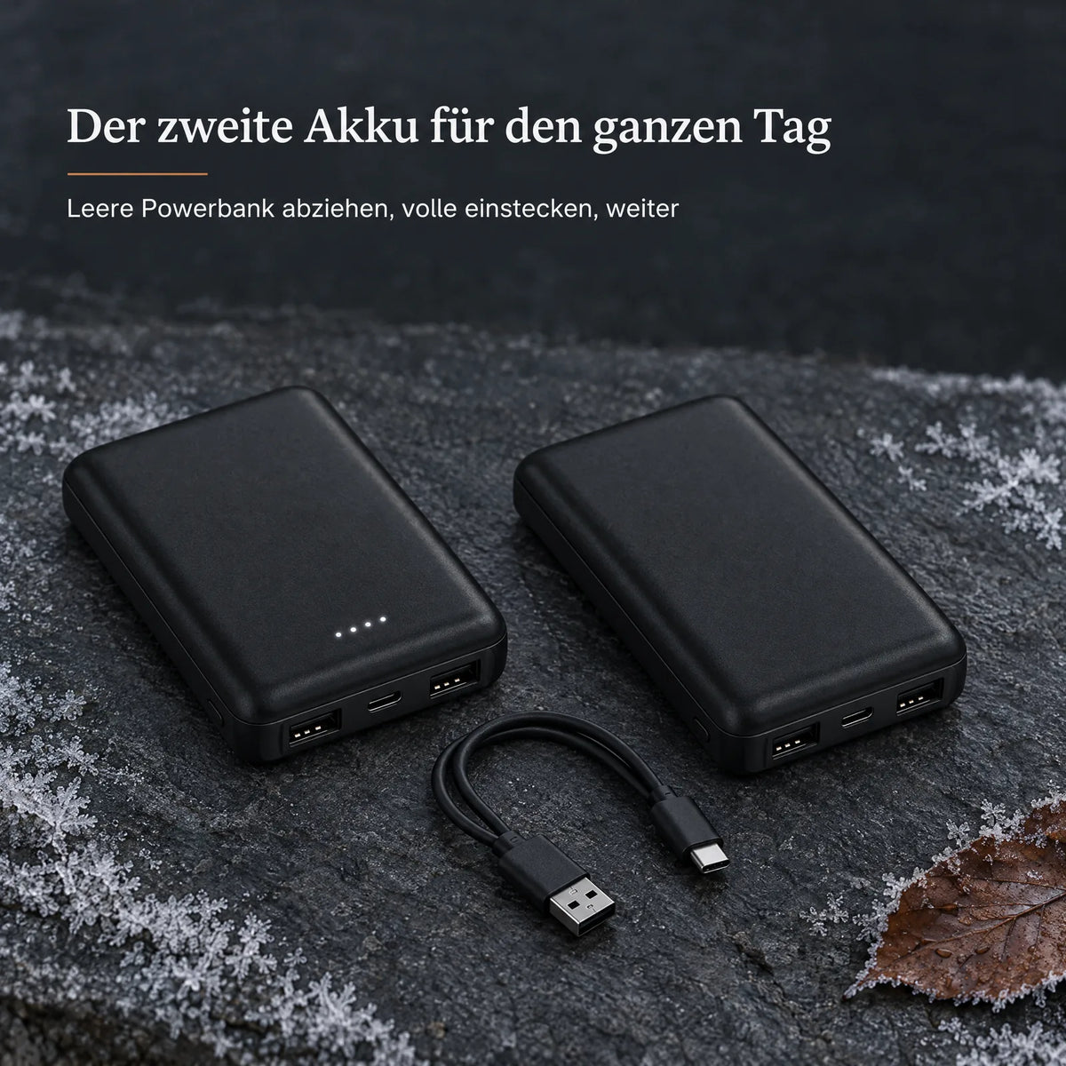 Zwei Powerbanks nebeneinander: der zweite Akku für den ganzen Tag
